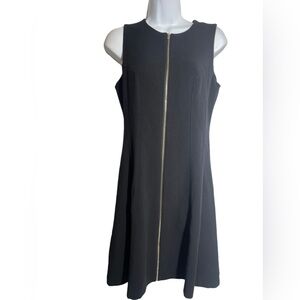 Ann Taylor dress size 2 stunning black elegant dress‎ with gold zipper 🖤